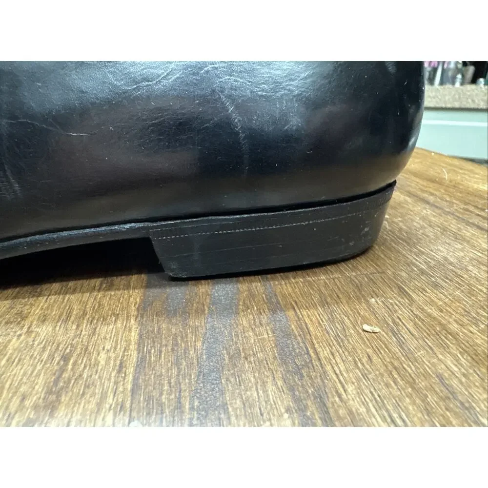VINTAGE COLE HAAN TUXEDO OPERA PUMP BOW BLACK LEATHER MEN LOAFERS 13 D